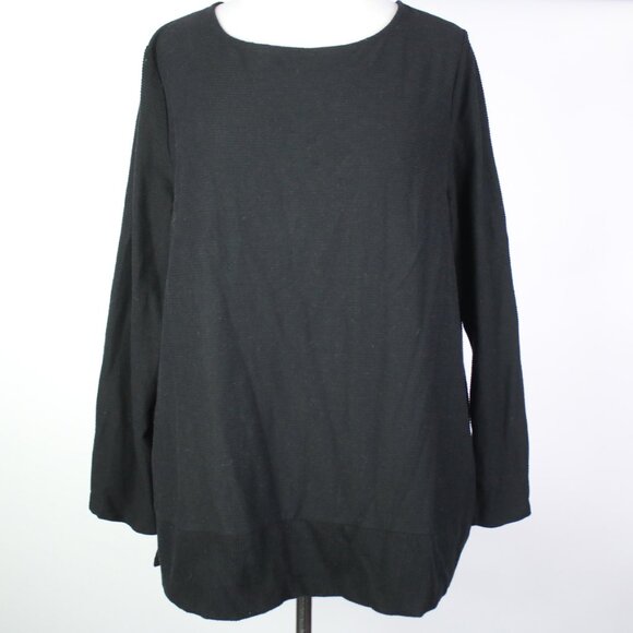 Talbots Womens 2X Boat Neck Ribbed Knit Top - Picture 1 of 6